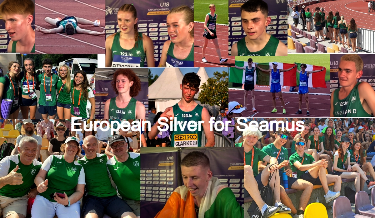 European u18 Silver for Seamus Clarke in the 5000m walk