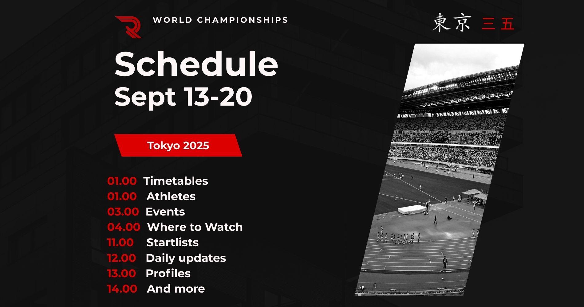 WORLD CHAMPIONSHIPS SCHEDULE