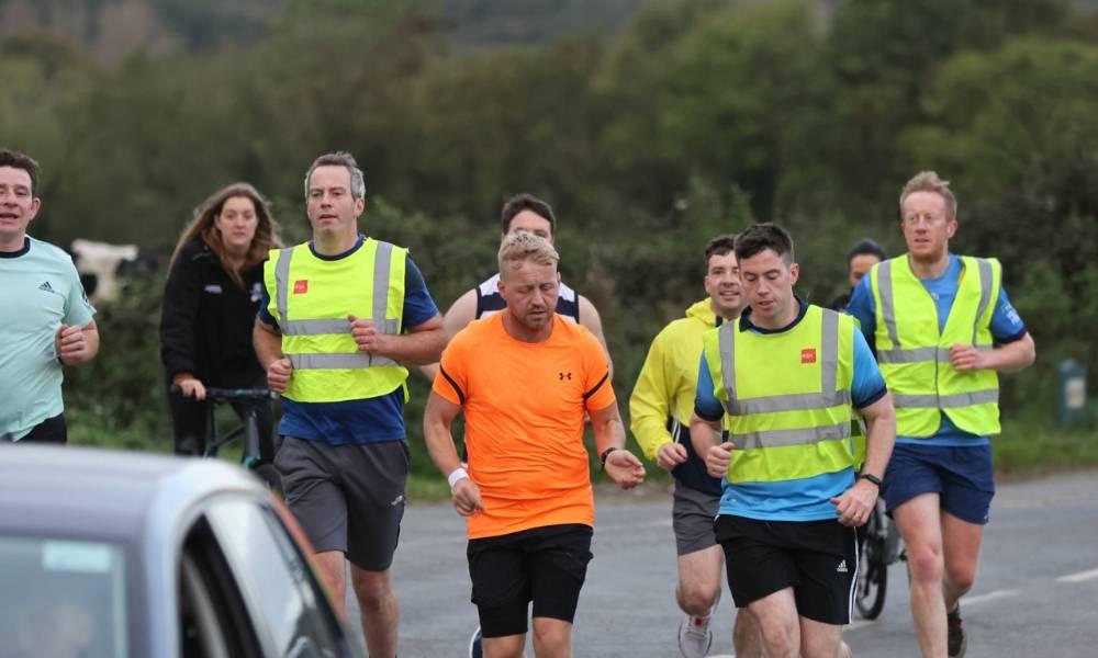 Peter Ryan running into Nenagh on Day Three of his Ultra Endurance Run