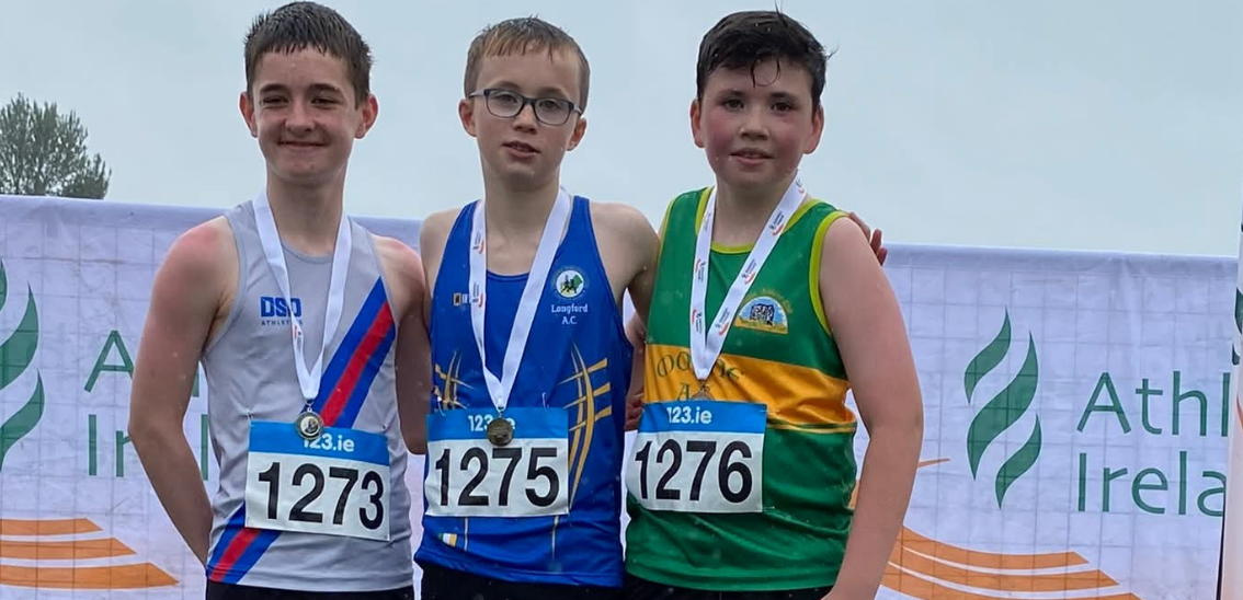 Moyne AC-Bronze For Michael Doyle in 2k walk at National T&F Finals in Tullamore