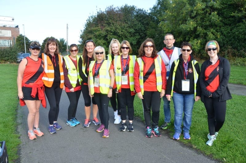 Some of the Lucan Harriers volunteers at Griffeen parkrun